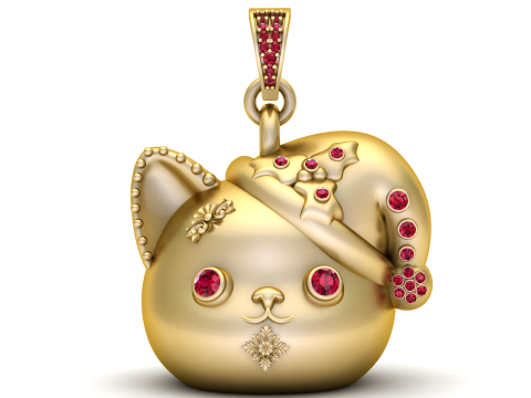 Deluxe Cat Pendant Modelo de impresión 3D