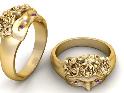 Face Ring 3D Print Model