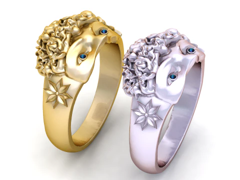 Face Ring 3D Print Model