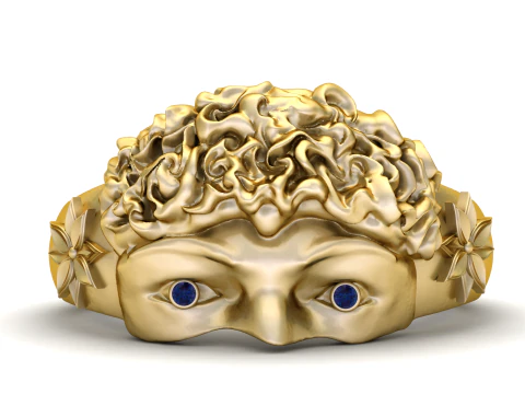 Face Ring 3D Print Model