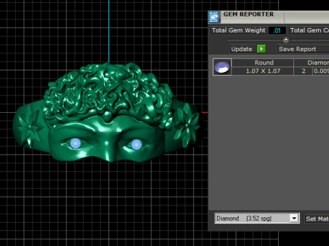 Face Ring 3D Print Model