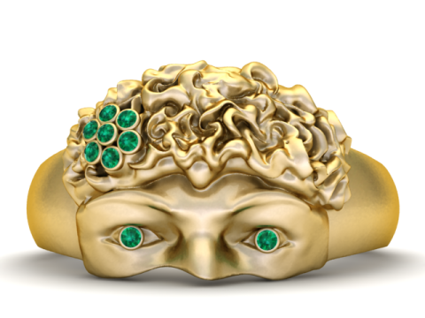 Floral Crown Ring 3D Print Model