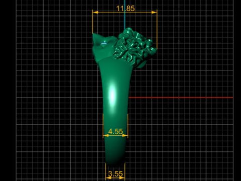 Floral Crown Ring 3D Print Model