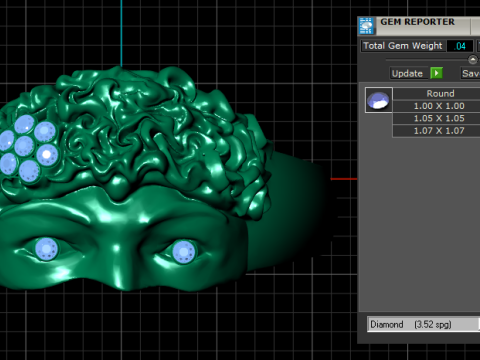 Floral Crown Ring 3D Print Model