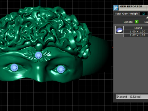 Artistic Face Ring 3D Print Model