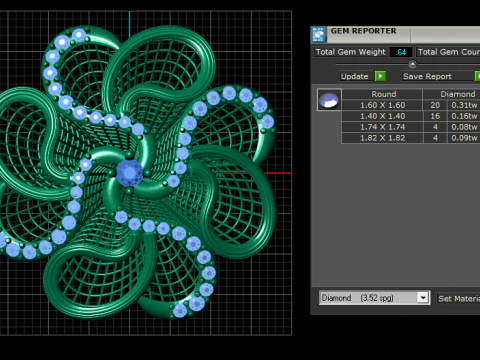 3D Floral Ring Model 3D Print Model