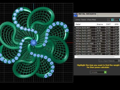3D Floral Ring Model Model Cetak 3D