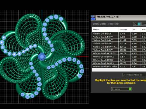 Ruby Flower Ring 3Dプリントモデル
