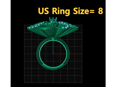 Gold petal ring 3D Print Model