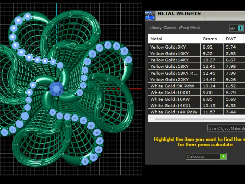 Gold petal ring 3D Print Model