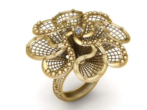 Ornate ring 3D design 3D Print Model