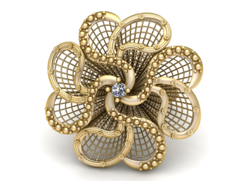 Ornate ring 3D design 3D 打印模型