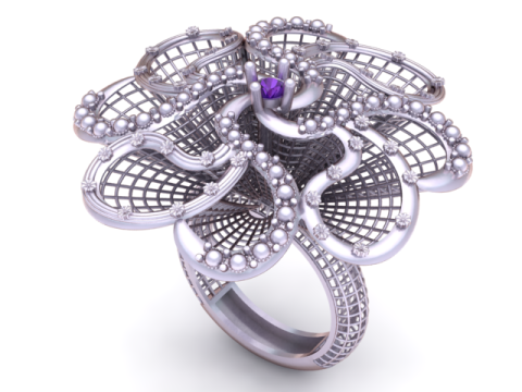 Ornate ring 3D design 3D 打印模型