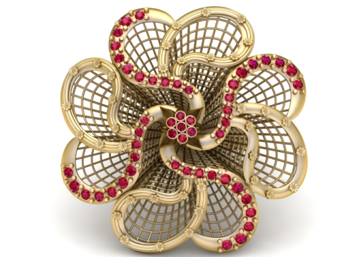 Luxury gold ring Modelo de Impressão 3D
