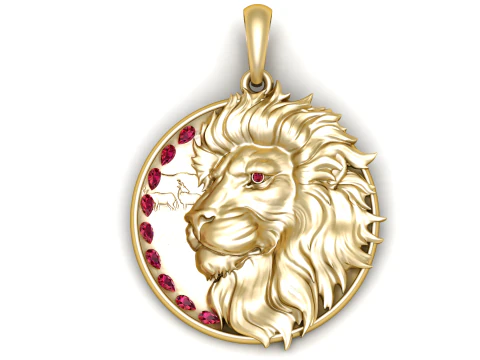 Złoty wisiorek króla lwa Model do druku 3D