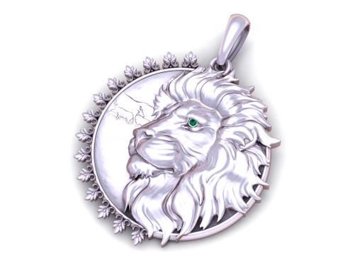 Ornate lion pendant 3D Print Model