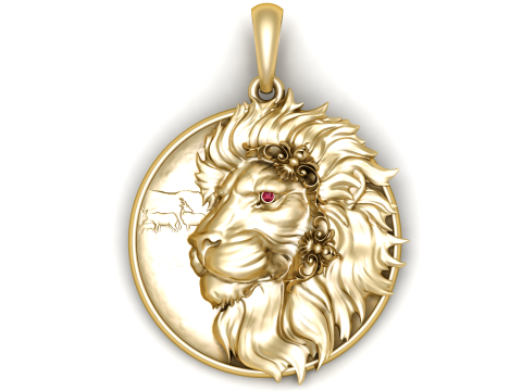Lion pendant Modèles 3D en vedette
