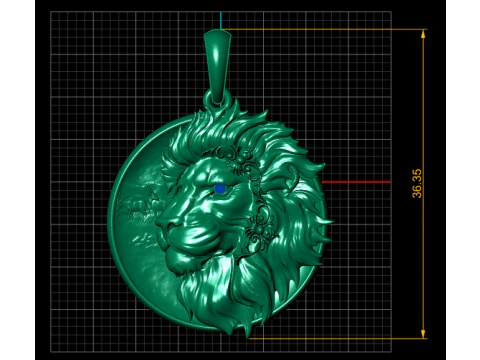 Lion pendant 3D Print Model
