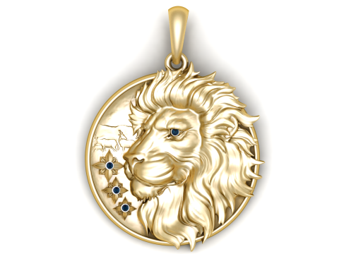 Sapphire lion pendant 3D Druckmodell
