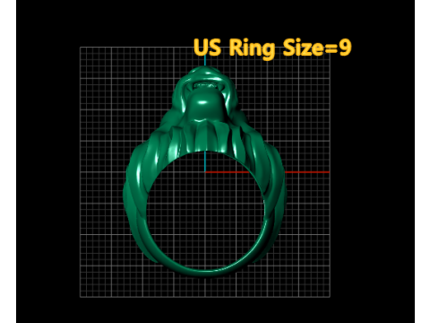 Lion head ring 3D Print Model