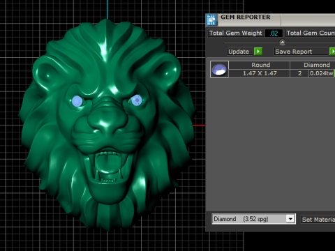Lion head ring 3D Print Model