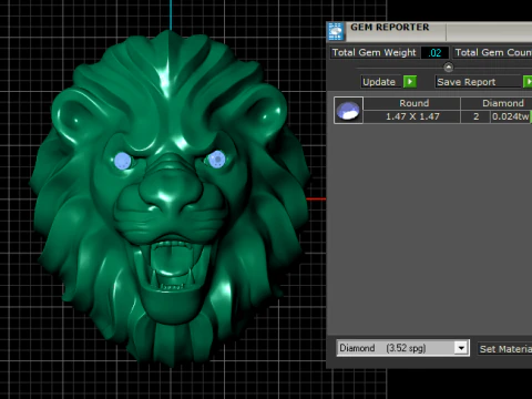 Lion head ring 3D Print Model