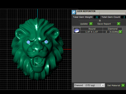 Lion head ring 3D Print Model