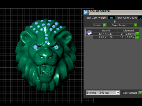 Roaring lion ring 3D 3D Druckmodell