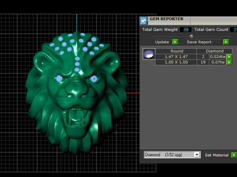 Roaring lion ring 3D 3D Print Model