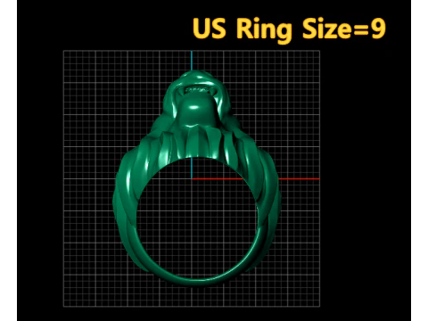 Gold lion crown ring 3D Print Model
