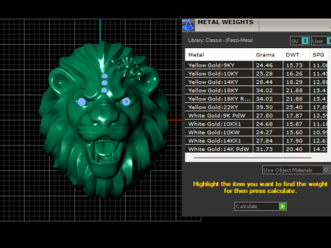 Gold lion crown ring 3D printmodel