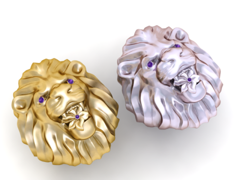 Majestic lion ring 3D 3Dプリントモデル