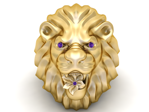 Majestic lion ring 3D 3Dプリントモデル