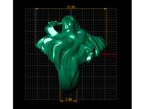 Majestic lion ring 3D 3D Print Model