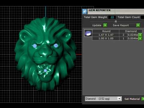 Majestic lion ring 3D 3D Print Model