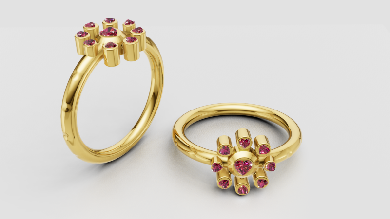 Geometric ring Modèles 3D en vedette .c4d .max .obj .3ds .fbx .stl .blend