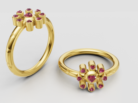 Geometric ring Model Cetak 3D