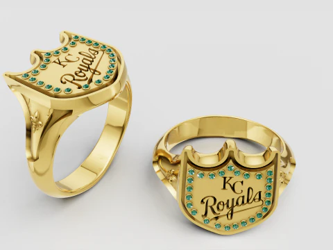 Anel KC Royals Modelo de Impressão 3D