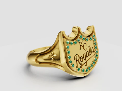 Anel KC Royals Modelo de Impressão 3D