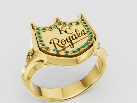 KC Royals ring Model Cetak 3D