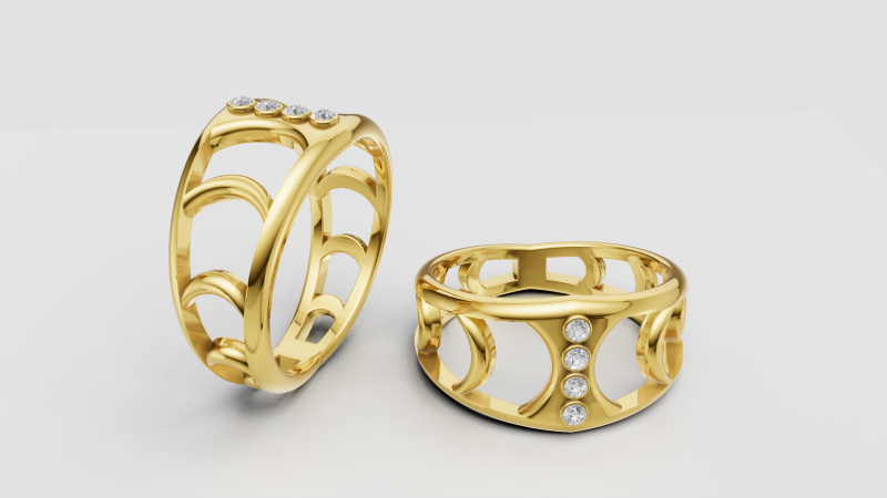 Gold luxury jewelry Model do druku 3D .c4d .max .obj .3ds .fbx .stl .blend 