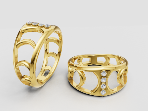 Gold luxury jewelry 3Dプリントモデル