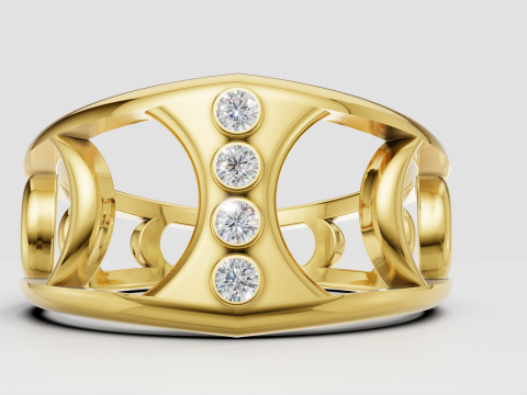Gold luxury jewelry Model do druku 3D
