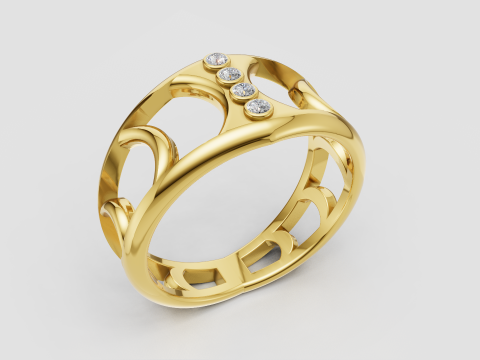 Gold luxury jewelry Model do druku 3D