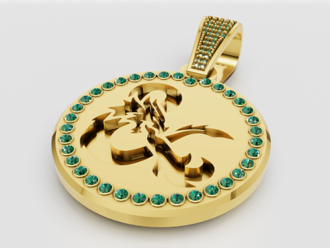 Dragon pendant 3D Baskı Modeli