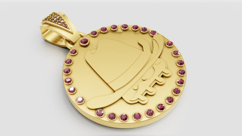 Cowboy pendant 3D 打印模型 .c4d .max .obj .3ds .fbx .stl .blend