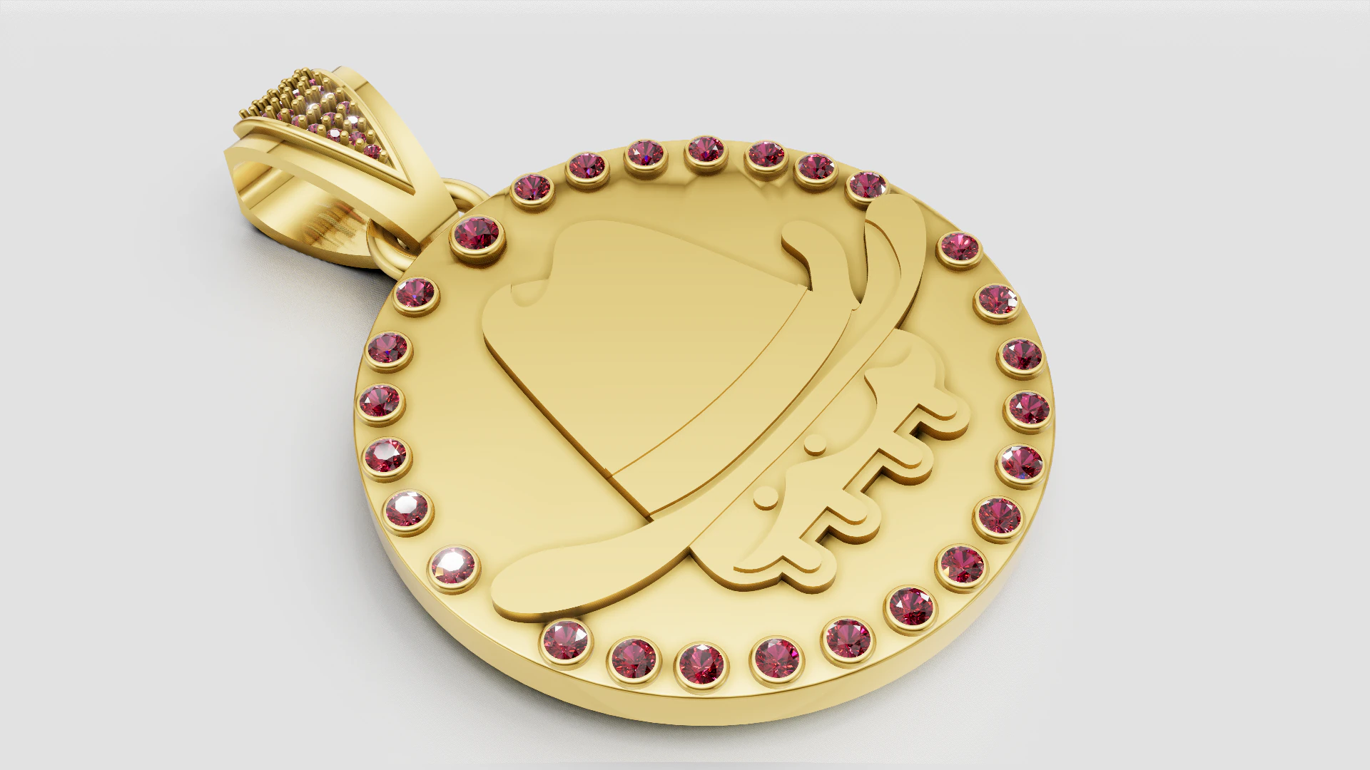 Cowboy pendant 3D Print Model .c4d .max .obj .3ds .fbx .stl .blend 