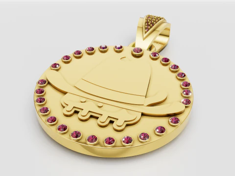 Cowboy pendant 3D Print Model