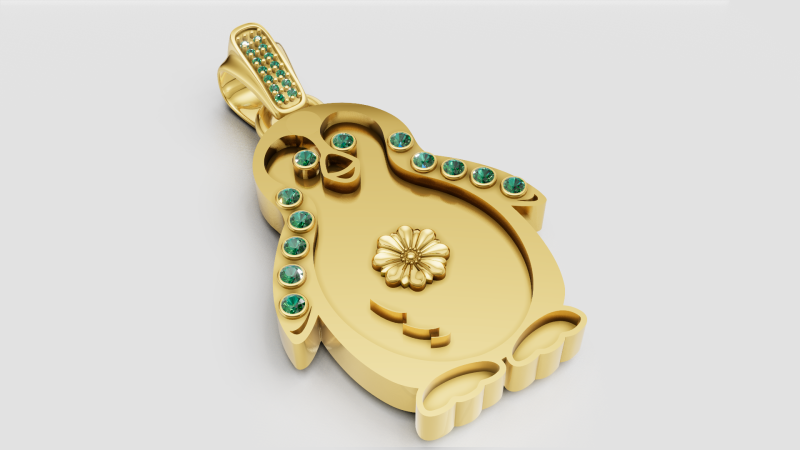 Penguin pendant 3D Print Model .c4d .max .obj .3ds .fbx .stl .blend 