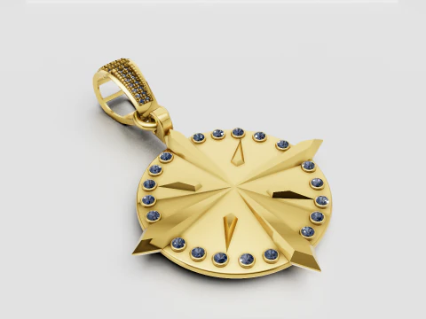 Compass pendant 3D Print Model